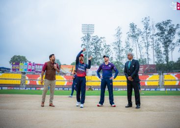 विश्वकप क्रिकेट लिग दुईः स्कटल्याण्डले ब्याटिङ गर्दै