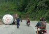 ग्यास बुलेट दुर्घटनापछि धादिङको सडक बन्द, चुहावटको जोखिम